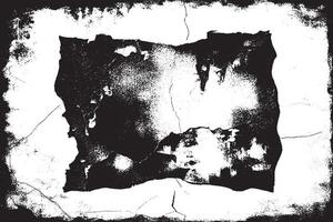 Grunge-style torn paper texture with cracked edges and rough border. Perfect for overlays, posters, backgrounds, album art, or digital design needing a vintage or distressed effect. vector