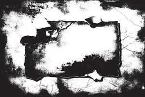 Distressed grunge wall texture with cracks and peeling layers in black and white. Perfect for backgrounds, overlays, and urban-style graphic design projects. vector
