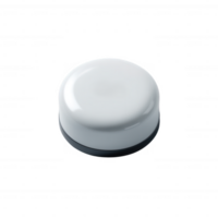 A sleek, round white object with a smooth surface against a white isolated background, ideal for product display and creative design purposes. png