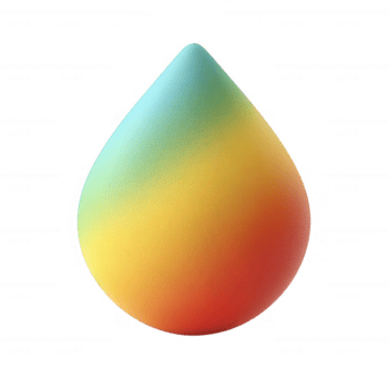 vistoso degradado lágrima forma, suave textura, artístico diseño elemento, Perfecto para creativo proyectos y gráfico diseño. png