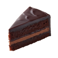 Delicious chocolate cake slice with smooth frosting, showcasing rich layers and creamy filling, perfect for dessert lovers and celebrations. png