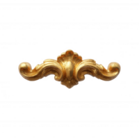 Elegant golden decorative element, ideal for adding a touch of luxury to any design project, isolated on a white background for versatile use. png