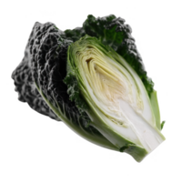 Fresh, cut cabbage showcasing vibrant green layers, displayed on a white isolated background, ideal for healthy eating, cooking, and organic lifestyle concepts. png