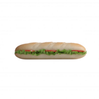 Freshly made sandwich with vibrant lettuce and sliced tomatoes, presented on a white isolate background, ideal for culinary presentations or food-related projects. png