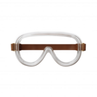 Protective safety goggles designed for industrial use. Featuring a clear lens and a sturdy band for a secure fit. Ideal for enhancing safety in various work environments. png