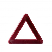 vermelho Atenção triângulo para beira da estrada emergências, isolado em uma branco fundo, garantindo visibilidade e segurança para motoristas dentro precisar do assistência. png