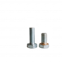 Two metal bolts showcasing different sizes and finishes, isolated on a white background for clear visibility. png