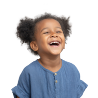 A joyful child laughing with a bright smile, showcasing happiness and innocence. Perfect for capturing the essence of childhood and joy in various contexts. png