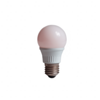 A modern pink LED bulb with a standard E27 socket, designed to provide energy-efficient lighting in home or office settings, showcasing innovative and stylish design. png