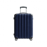 A stylish blue suitcase with a sleek design, perfect for travelers. Ideal for both business trips and vacations, featuring smooth wheels and a comfortable handle. png