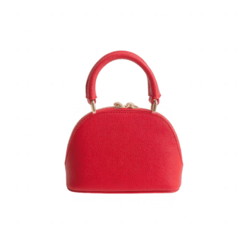 un' elegante rosso borsetta con un' curvo forma e un' robusto maneggiare, Perfetto per aggiungendo un' pop di colore per qualunque vestito, isolato su un' bianca sfondo. png