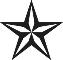 Outlined Layered Star Silhouette for USA Independence Day Designs vector