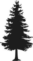 Evergreen Tree Silhouette - Rustic Pine Illustration for Nature and Outdoor Designs vector
