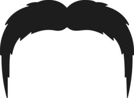 Retro Mustache and Hair Silhouette for Barber and Hipster Styles vector
