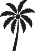 Palm Tree Silhouette Illustration for Tropical and Summer Design Themes vector