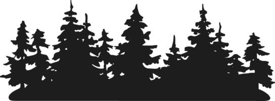 Evergreen Pine Tree Forest Silhouette - Illustration for Nature and Outdoor Themes vector