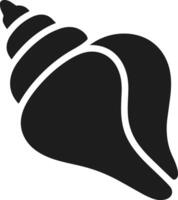 Conch Shell Silhouette - Nautical Sea Shell Illustration Design vector