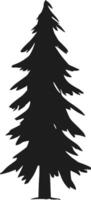 Pine Tree Silhouette - Evergreen Forest Tree Illustration for Nature and Outdoor Designs vector