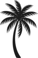 Palm Tree Silhouette - Tropical Summer Design Element vector