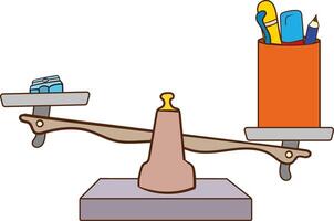 Example of heavy and light concepts vector