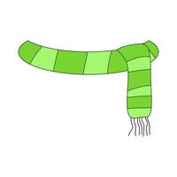 A green scarf with a white background vector