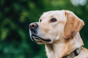 Adorable Labrador Retriever Dog Portrait A of a Loyal Canine Companion in Nature photo