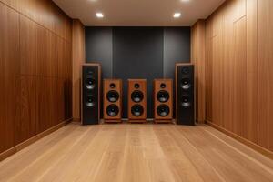 High End Home Audio System in a Luxurious Room Immersive Sound Experience photo