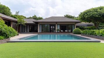 Luxury Tropical Villa with Private Pool and Lush Garden Modern Architectural Design, Resort Style Living photo