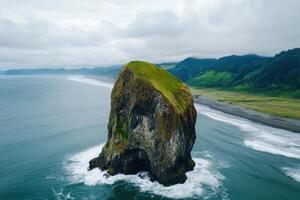 Awe Inspiring Coastal Landscape Dramatic Rock Formation and Ocean Waves photo