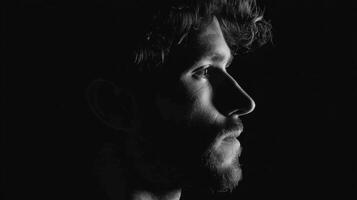 Intriguing Profile Portrait A Moment of Introspection photo
