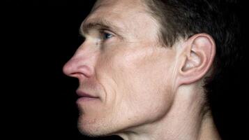 Profile View of a Mans Face photo
