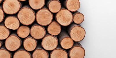 Stacked Wood Logs Natural Rustic Beauty photo