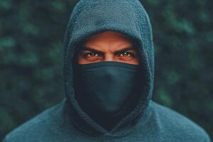Intriguing Portrait of a Masked Figure photo