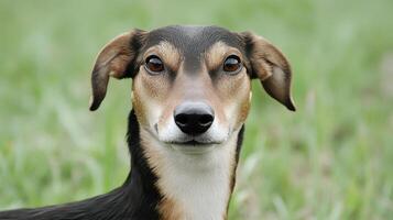 Captivating Portrait of a Dog A Look at a Charming Canine's Expressive Face and Gentle Eyes. The image showcases the dog's unique photo