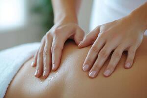 Experience the Ultimate Relaxation Indulge in a Soothing Massage for Rejuvenation and Wellbeing. Discover the Art of Therapeutic T photo