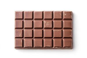 A Shot of a Milk Chocolate Bar, Highlighting its Rich Brown Hue and Smooth Texture. The Image Evokes Sensations of Sweetness, Ind photo