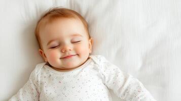 Sweet Baby Girl Sleeping Peacefully A Calming Image of Innocence and Serenity. Perfect for blogs, websites, or anyone who loves ad photo