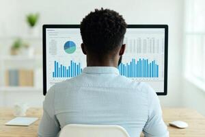 Data Analysis Business Intelligence and Market Research using Charts and Graphs photo