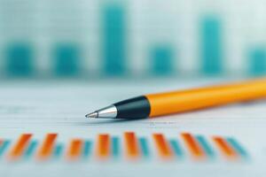 Financial Business Report Analysis Data, Charts, and Market Research for Growth Strategy. A visual representation of progress and photo
