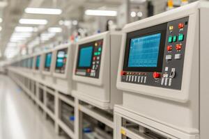 Exploring the Intricate World of Automated Industrial Manufacturing A Glimpse into a High Tech Factory Production Line, Showcasing photo