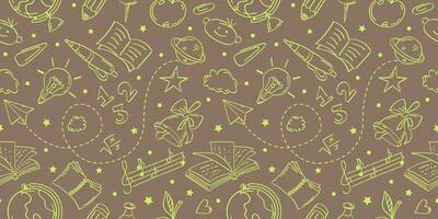 Seamless, abstract pattern on the theme of education. Ideal for covers, backgrounds, packaging. vector