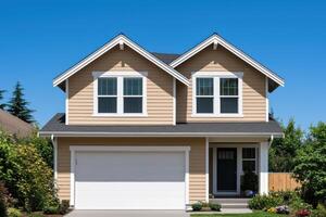 Stunning Two Story House with Modern Design and Landscaped Yard Dream Home Exterior photo