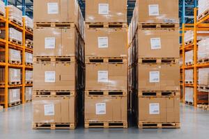 Efficient Warehouse Streamlined Logistics and Cargo Distribution. Optimized Storage and Inventory Management for Seamless Supply C photo