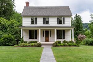 Alluring White House Exterior Classic American Home Design, Landscaping, and Architecture photo