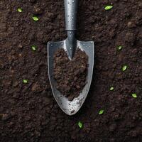 A Heart of Soil Cultivating Life and Growth in the Earth. A Symbol of Nature's Fertile Embrace and the Promise of Spring's Renewal photo