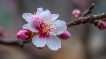 Spring flower with bright light and natural tree textures wallpaper photo