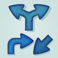 Set of jeans arrows. Cursor vector