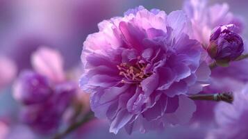Blooming flower image with soft background photo