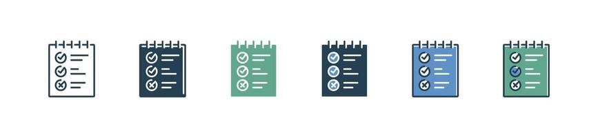 study exam multiple choice paper icon set questionnaire evaluation check list option illustration vector