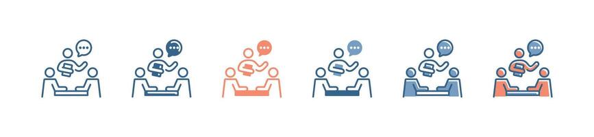 conference workshop skill training icon business presentation classroom human resource development course signs illustration vector